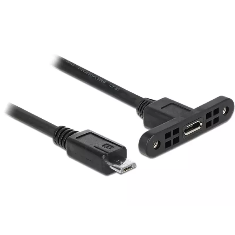 USB Cable DeLOCK 85245 USB 2.0 0.25 m Micro-USB B Black