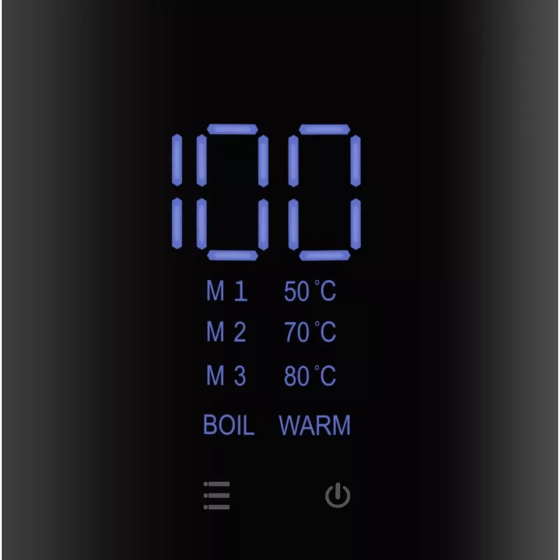 Electric kettle ProfiCook PCWKS1243 — 1.7 L, 2200 W, temperature control 50–100°C, black
