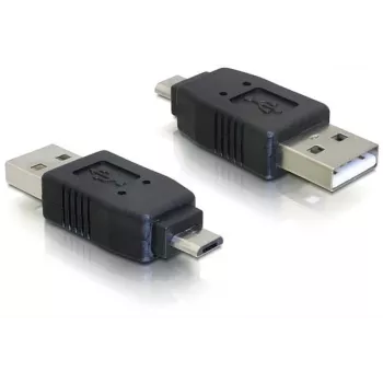 Adapter USB micro-B male to USB 2.0 A-male DeLOCK 65036 Black