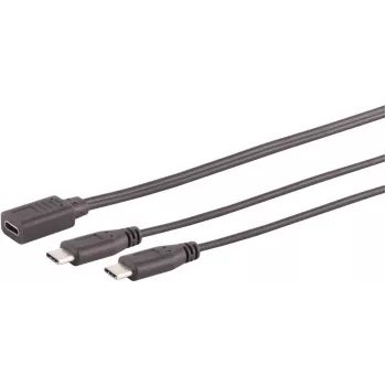USB cable S/CONN 13-20020 USB 2.0 0.3 m USB C 2 x USB C Black