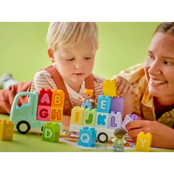 Construction toy LEGO DUPLO 10421 ABC Truck, 36 pieces, 2 minifigures, for ages 2+, dimensions 110×140×70 mm