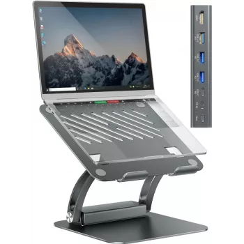 Exsys Laptop-Stand 7 in 1 USB-C DockingS f.Laptop Notebook MacBook Tablet (EX-1224HM)