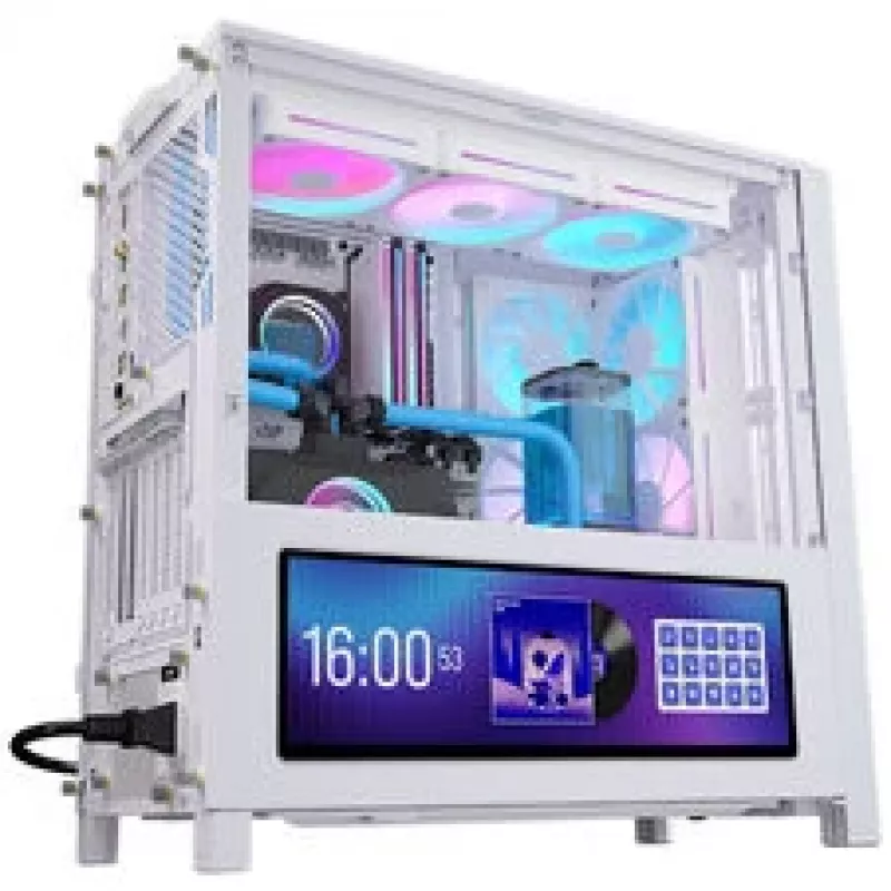 Corsair FRAME 4000D LCD RS PC-Enclosure, Midi-Tower, ATX, ARGB, Tempered Glass - White