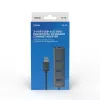 SAVIO USB-A hub with RJ-45 Gigabit Ethernet AK-57 — 3× USB-A + RJ-45, USB 3.2 Gen 1 Micro‑B host, 5 Gbit/s, 4 ports, grey