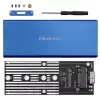 SSD enclosure QOLTEC 51832 — external M.2 SATA, USB 3.0, up to 2TB, blue, supports 30 mm drives, 4 slots