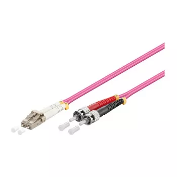 Patch Cable LWL Duplex OM4 (Multimode, 50/125) LC/ST, LSZH, reversible polarity, 0,5m, Good Connections®
