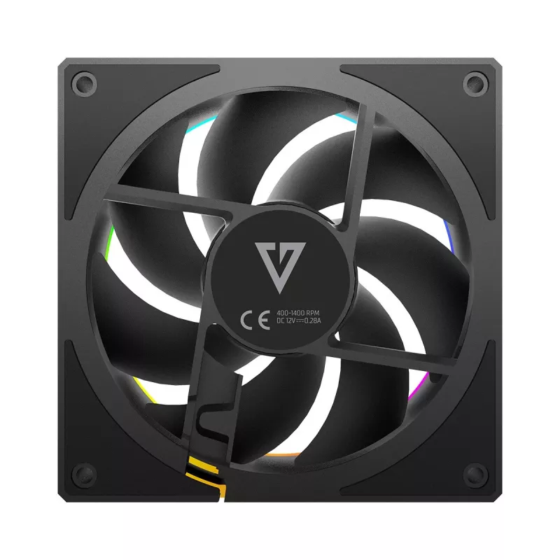 Case fan MODECOM VOLCANO LOOP 120 ARGB Reverse Fan Black 120 mm PWM 400–1400 RPM ARGB header