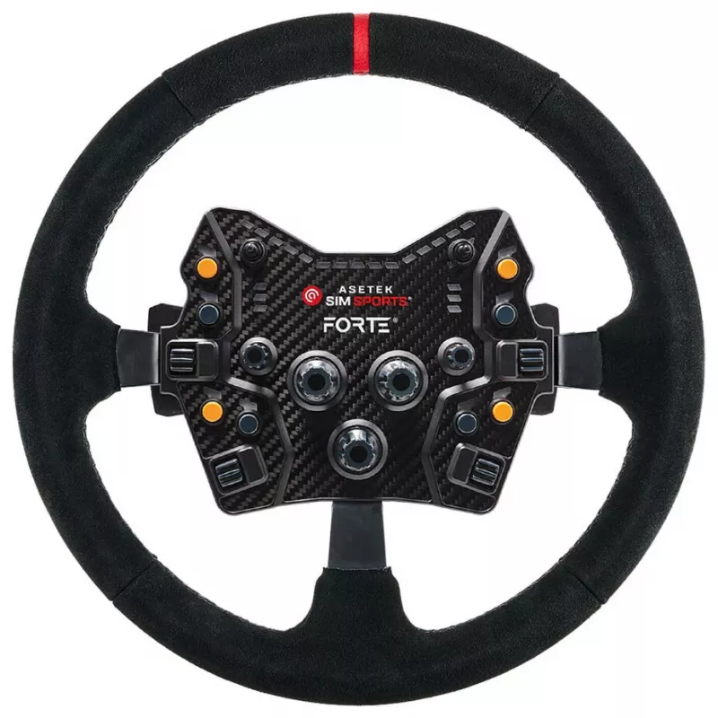 Asetek SimSports Lenkradkranz, dished, 340 mm - black, suede