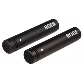 Studio condenser microphone RØDE M5 — wired, 20–20000 Hz, 200 Ω, -34 dB, 20×100 mm, black