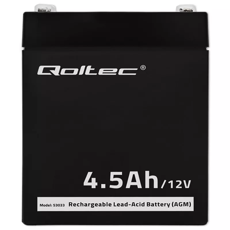 AGM Battery Qoltec 53033 4.5 Ah 15 V 65.5 A Motorcycle