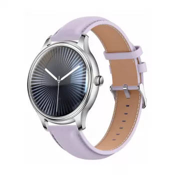 Smartwatch Colmi L28 Silver-Purple with Purple Leather Strap
