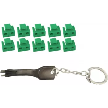 Port blocker ShiverPeaks 08-01031 RJ-45 Green with Key