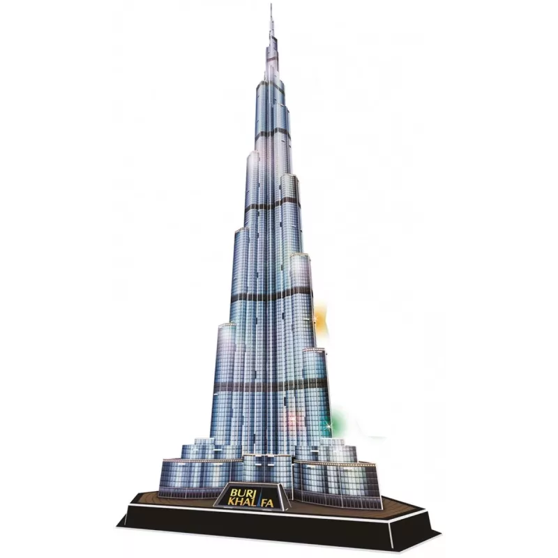 CubicFun L133H 3D puzzle Burj Khalifa (Light), 136 pieces, LED illuminated