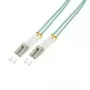 Logilink - Patch-Cable - LC Multi-Mode (M) - LC Multi-Mode (M) - 2 m - Fibre Optic - 50/125 micrometre - OM3 - Halogen-Free - aquamarine (FP3LC02)