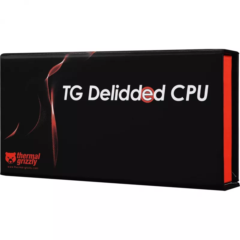 Thermal Grizzly delidded AMD Ryzen 7 9800X3D boxed CPU prepared for direct‑die heatsinks