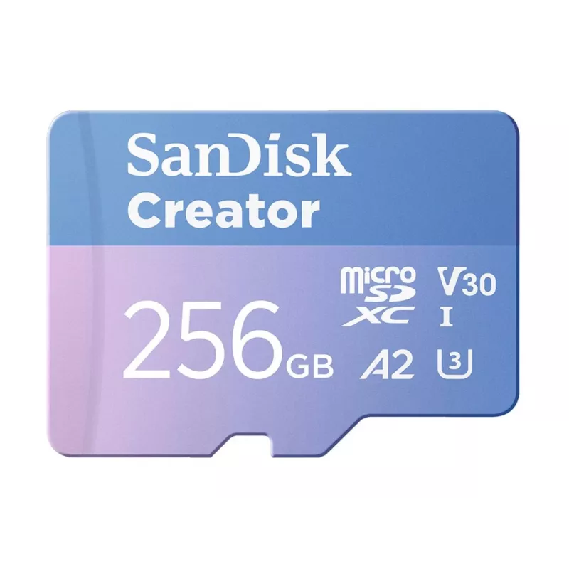 SanDisk Creator MicroSD Memory Card 256GB High Transfer Speeds up to 190 MB/s