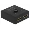 DeLock HDMI 2 - 1 bidirectional 4K 60 Hz compact - Retail Box - Video/Audio-Switch - 2 x HDMI - Desktop (64072)