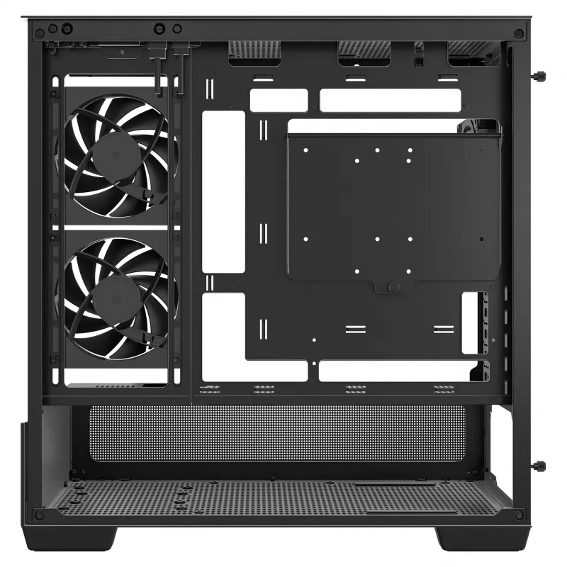 PC Midi Tower DeepCool CG380 3F — Black, 235×437×451 mm, supports 2x120 mm side + 1x120 mm rear fans, bottom PSU, 2.5 inch/3.5 inch HDD
