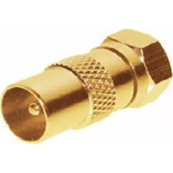 Adapter ShiverPeaks 85323-G IEC plug to F plug, gold-plated connector