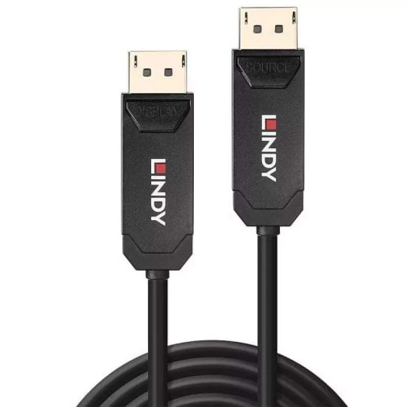 Lindy 50m Fibre Optic Hybrid DP 2.0 UBHR10 Cable