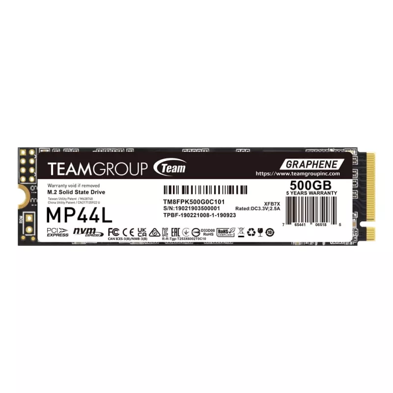 SSD disk Team Group 500GB M.2 PCI Express 4.0 NVMe TM8FPK500G0C101