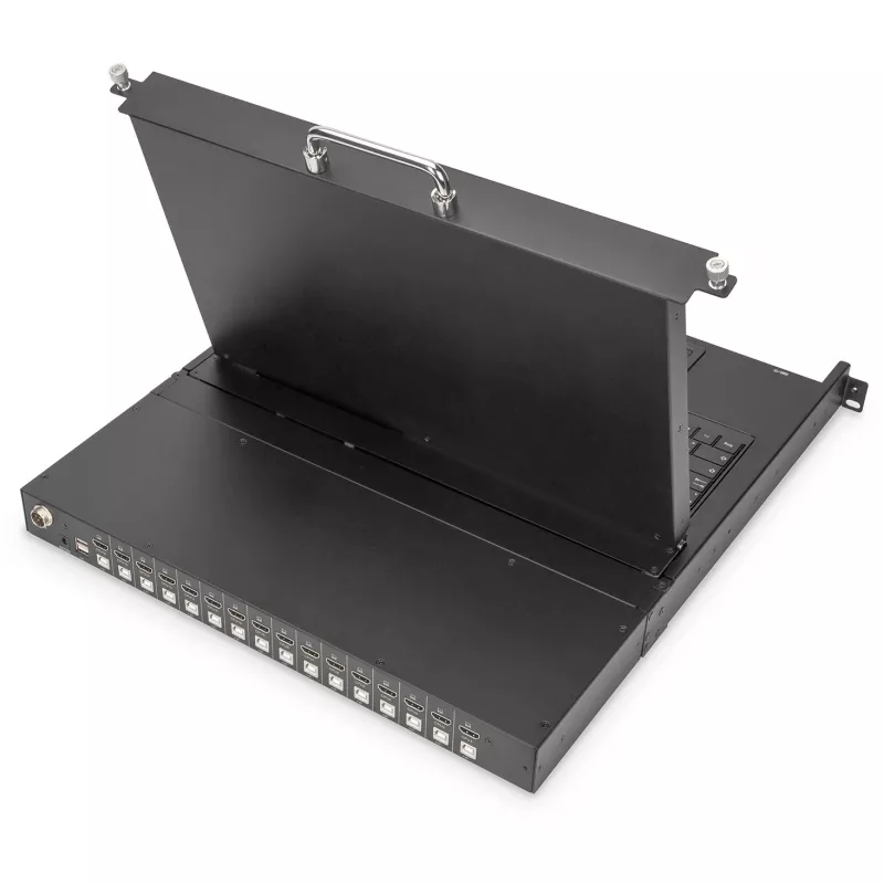 Digitus 17 inch HD LCD KVM Console 16-Port HDMI German Keyboard