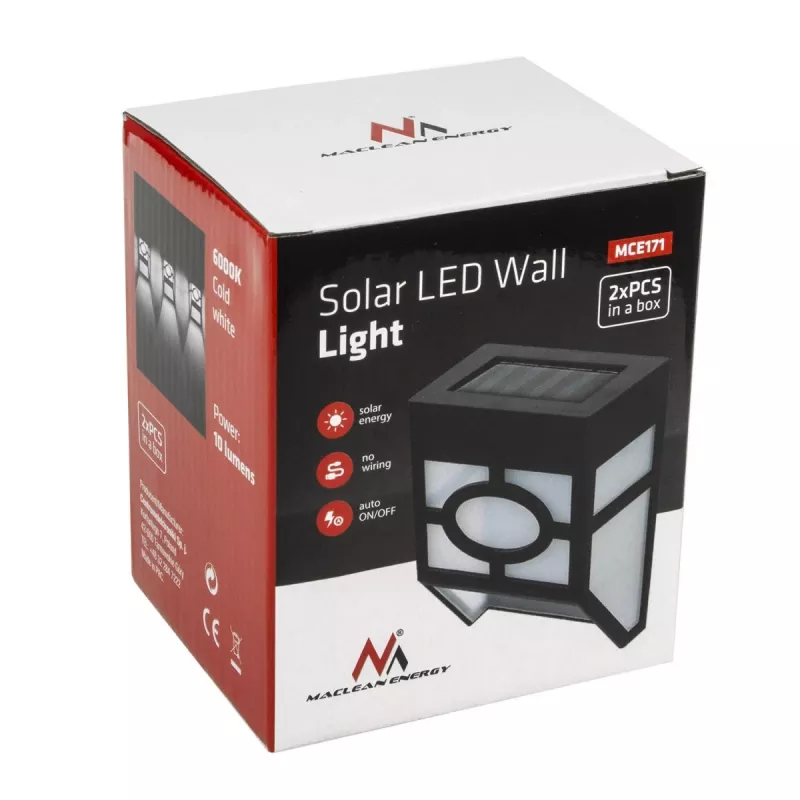 Solar garden lamp MACLEAN MCE171 set of 2 LED solar-powered outdoor lights
