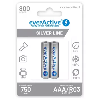 Rechargeable battery everActive EVHRL03-800 AAA NiMH 1.2 V, cylindrical, pack of 4