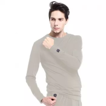 Blouse Glovii GJ1GL Crew neck Long sleeve Grey Elastane Polyester