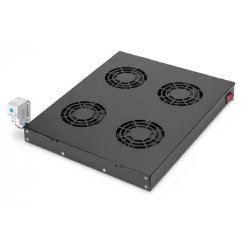 Vented blank panel Digitus DN-19 FAN-4-HO-SW