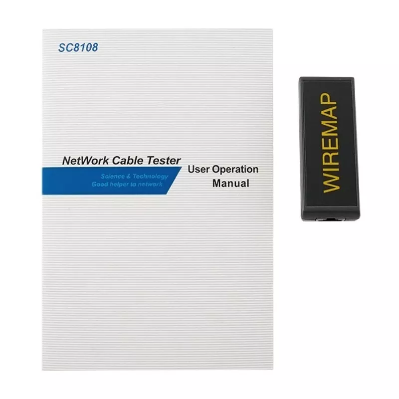 Cable Tester QOLTEC 54279 — RJ45, RJ12, BNC Testing Tool