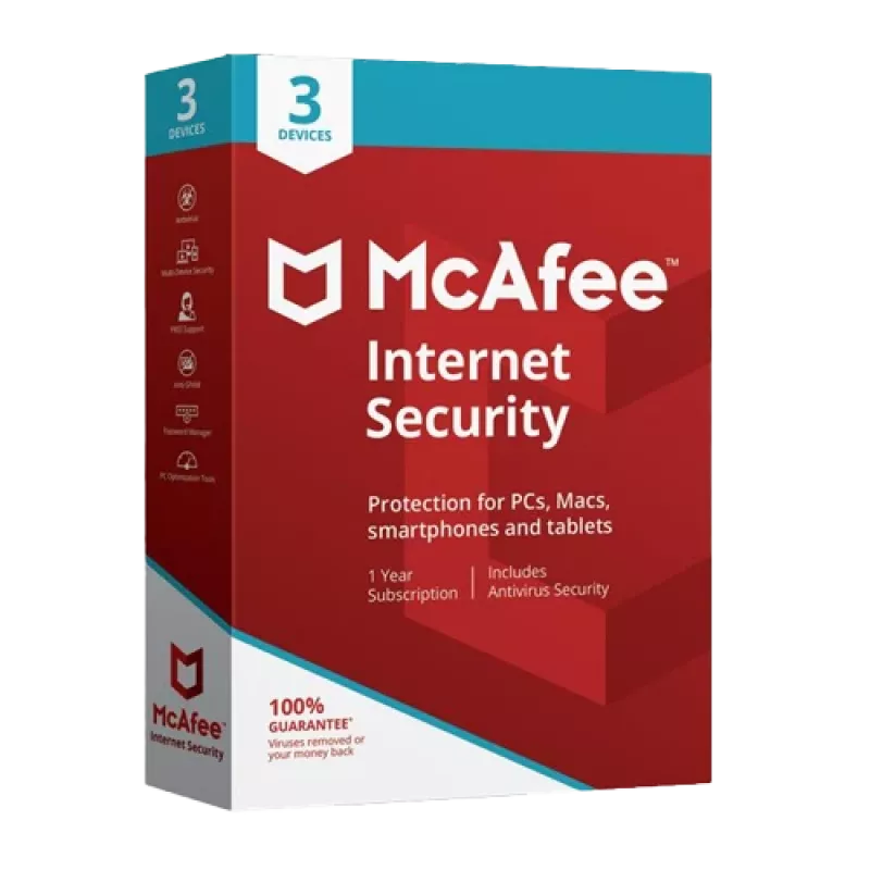 McAfee Internet Security - 3 User 1 Year, Global