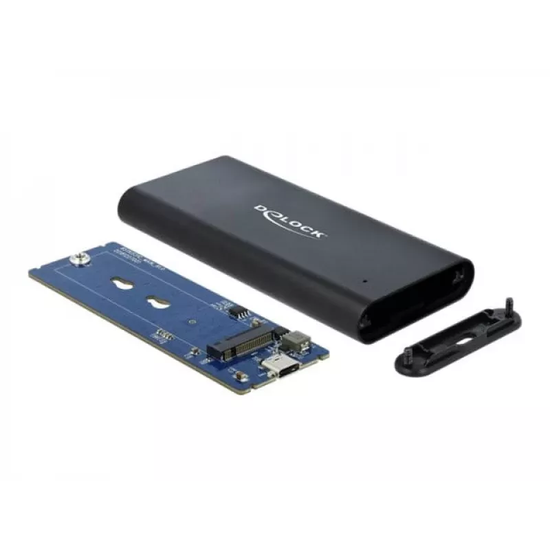 Delock - Storage Enclosure - M.2 - M.2 NVMe Card - USB 3,1 (Gen 2) - Black (42614)