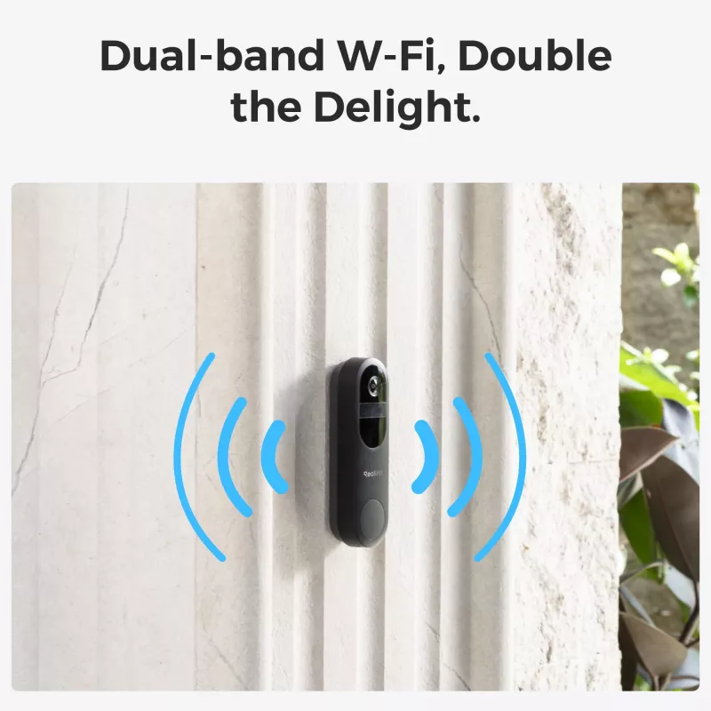 Reolink D340B battery video doorbell kit with chime and 64GB microSD card