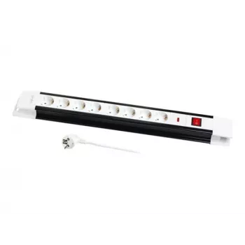 Power Extension LogiLink LPS207 3m 8 AC Outlets Black White