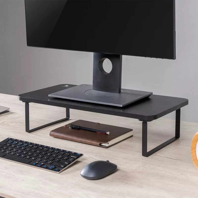 Laptop stand MACLEAN MC-933 adjustable height aluminum, freestanding, for 13 inch–32 inch, max load 20 kg, black
