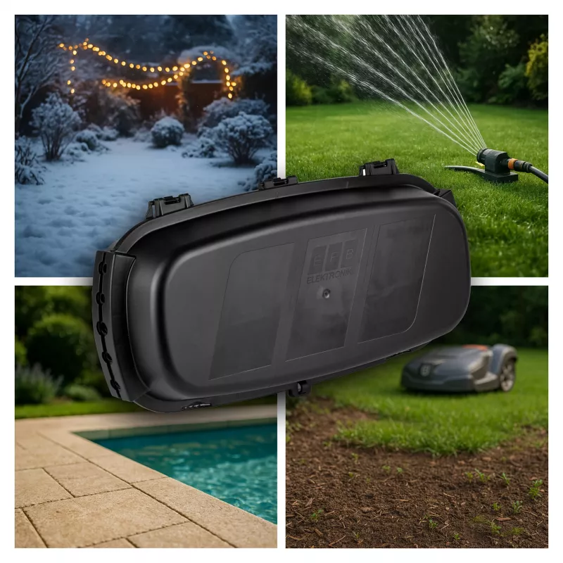 Outdoor-Box IP54 foldable black 32x22x13cm