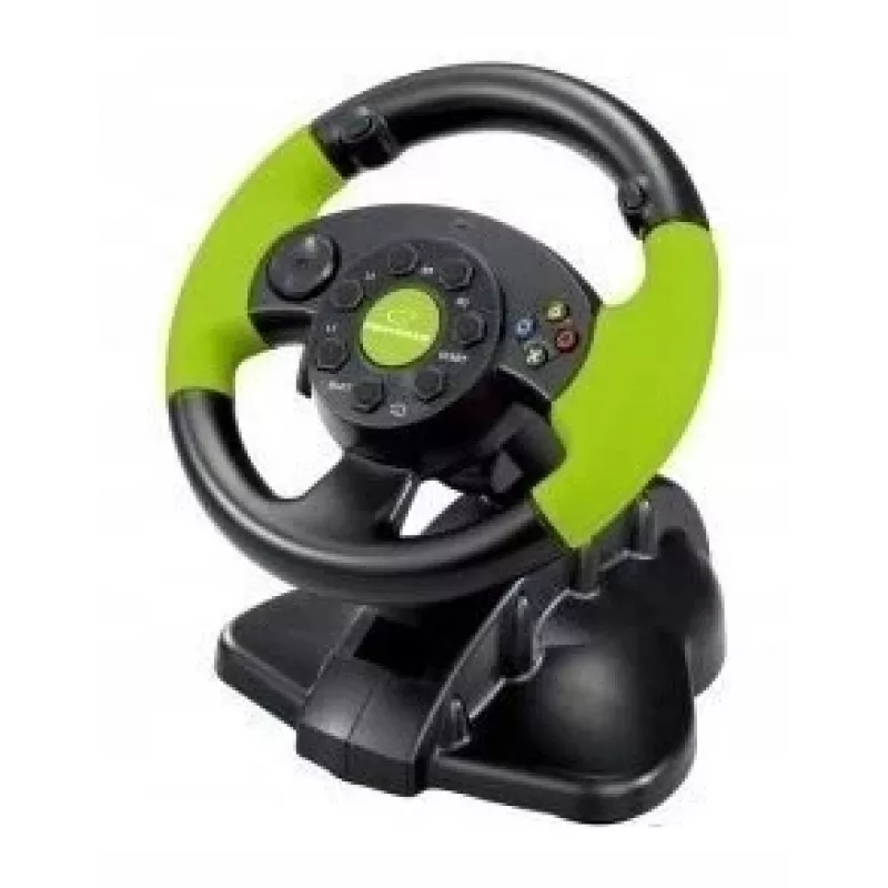 Wired Gaming Controller ESPERANZA EG104 for PlayStation 3 and Xbox 360, Black/Green