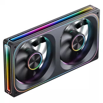 120mmx2 ARGB PWM Case Fans, Jonsbo ZA-240 Infinity Mirror 240mm Black