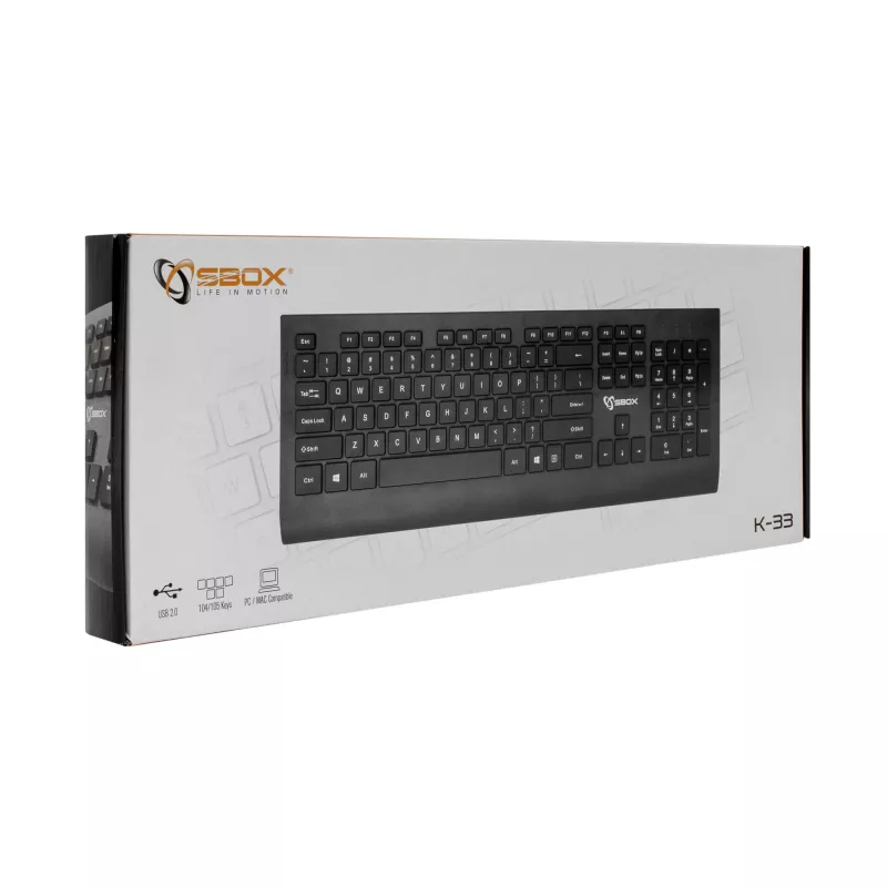 SBOX keyboard K-33 US model with USB and HDMI ports