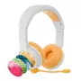 BuddyPhones School+ Headset Wired & Wireless headband Calls/Music USB Type-C Bluetooth White, Yellow