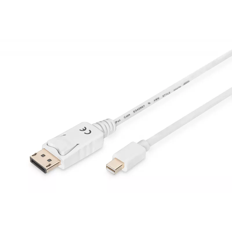 DisplayPort Connection Cable Digitus AK-340102-010-W