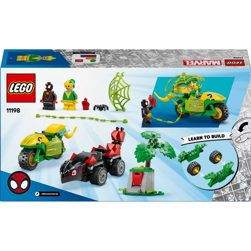 LEGO MARVEL 11198 Spin and Electro Dinosaur Vehicle Chase