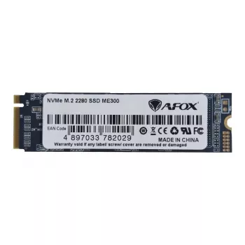 Internal M.2 NVMe SSD AFOX ME300 128GB (PCIe x4, 3D NAND, up to 1.6 GB/s read, 600 MB/s write)