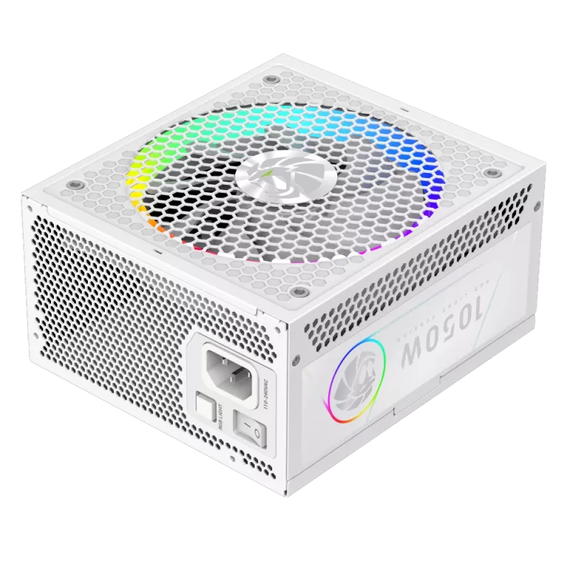 Gamemax Power Supply, 80 PLUS, Gold | RGB 1050G WH | 1050 W