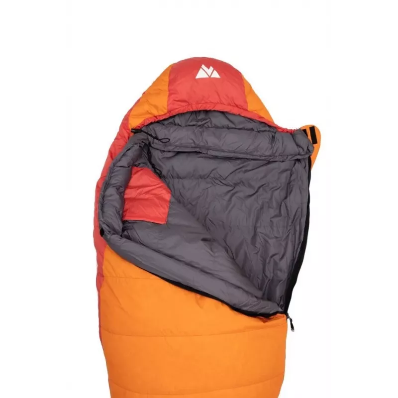 Sleeping bag Volven VOLVEN TRAVELLER Right Orange – mummy-style, right-hand zip, single-person
