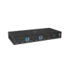 Lindy 2 Port Dual Head HDMI 4K60, USB 3.0 KVM Switch, 4096 x 2160 pixels, 4K Ultra HD, Black