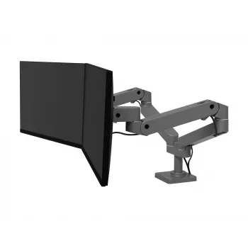 Ergotron LX Pro - Mounting Kit (Doppelarm) - modular - for 2 LCD-Displays - side-by-side - Aluminium - Dark Grey - Screen Size: to 68,6 cm (to 27 inch) (45-686-293)