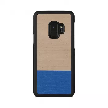 Phone case man and wood for Samsung Galaxy S9 — dove black, protective hard back cover