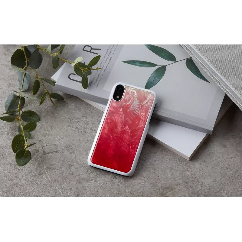 Smartphone case iKins for iPhone XR — pink lake and white color